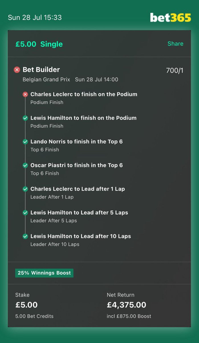 BenShackleton4's tweet photo. Don’t think any better was as unlucky as me today #bet365 https://t.co/d7obs6vOrc