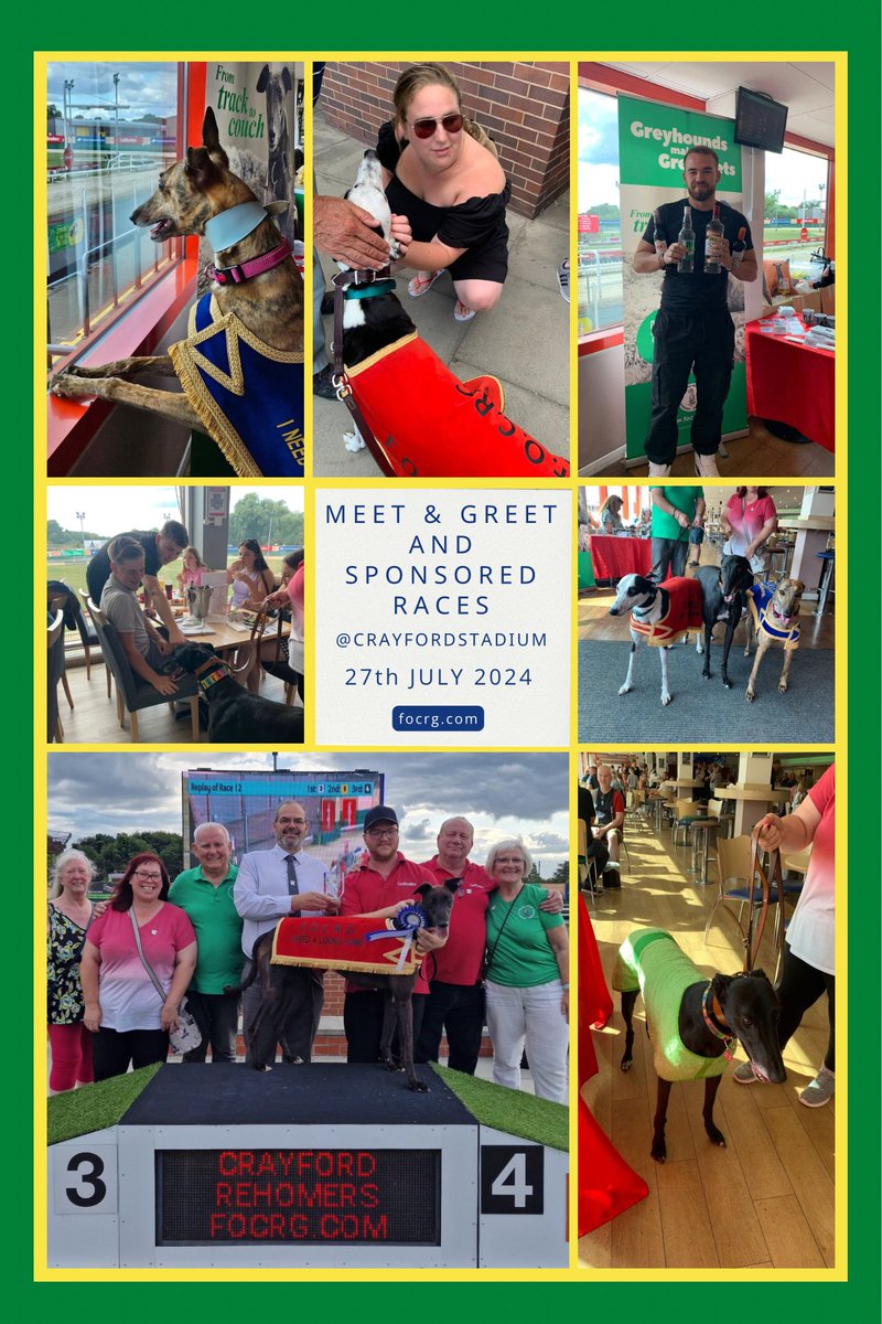 CRAYFORDRG's tweet photo. What a brilliant Saturday afternoon @CrayfordStadium raising awareness &amp; funds for rehoming Crayford’s ex-racers. We raised a whopping £1,129! Thank you to the race sponsors   &amp; stadium teams who were amazing! 💕🐾 https://t.co/nm9sw2nkoh