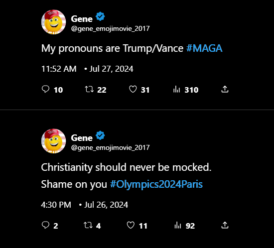 jacksfilms's tweet photo. Was gonna make some dumb post about how today is the 7th anniversary of The Emoji Movie, but it just seems weird ever since Gene got red-pilled. Real shame. Don't meet your heroes I guess https://t.co/7yB3Rt6PzS