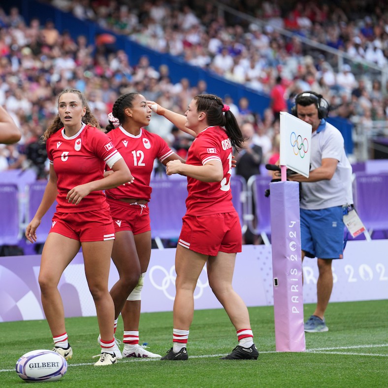 First match of the Paris 2024 Olympics ✅ 

#RugbyCA | #OneSquad 

📸: Darren Calabrese / <a href="/TeamCanada/">Team Canada</a>