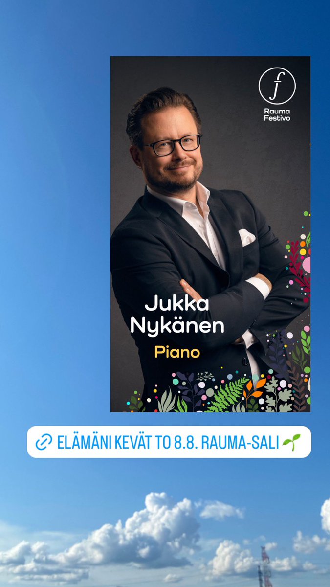 Runon ja musiikin liitto 🩵 Mari Palo ja Jukka Nykänen Schumannin liedien äärellä - muun muassa - Rauma Festivossa 6.-10.8. - kurkkaa koko ohjelma 👉 raumafestivo.fi/events/ #rauma <a href="/raumafi/">Rauman kaupunki</a> <a href="/Festivaalit/">Finland Festivals</a> <a href="/RakastunutRauma/">Rakastunut Raumaan</a> @RistoCu @RaijaLehtorinne