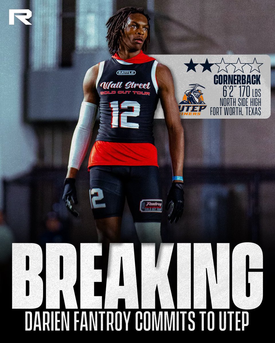 BREAKING: Scotty Walden’s staff #PicksUp yet another commitment, this time from two-star CB Darien Fantroy of Fort Worth. 💥

“It was only right… We’re gonna have some dawgs. There’s so much untapped potential that UTEP has.”

STORY ➡️ utep.rivals.com/news/miners-lo…
