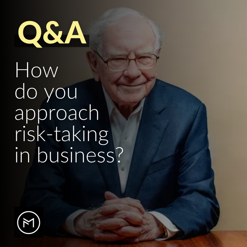 📊 Warren Buffett on risk-taking:

"Risk comes from not knowing what you're doing. The best way to reduce risk is to gain as much knowledge as possible about the business you're getting into."

#BelieveInYourself #EntrepreneurMindset #SelfBelief #BelieveAndAchieve