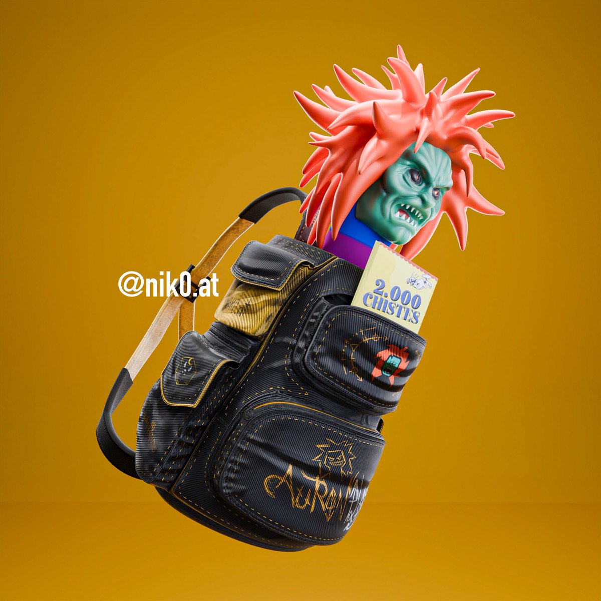 Nik0_at's tweet photo. Les quiero compartir mi diseño de Skin de Fortnite para el señor @auronplay con referencias de todos los años en el canal, y celebrando su Drop de AuronHouse!!!
Espero les guste y ojalá el panita auron lo vea ���� #AuronHouse #AuronPlay #3dartwork #digitalart #art https://t.co/1XsZq8Eszv