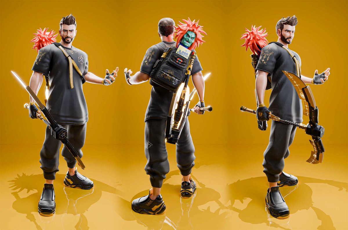 Nik0_at's tweet photo. Les quiero compartir mi diseño de Skin de Fortnite para el señor @auronplay con referencias de todos los años en el canal, y celebrando su Drop de AuronHouse!!!
Espero les guste y ojalá el panita auron lo vea ���� #AuronHouse #AuronPlay #3dartwork #digitalart #art https://t.co/1XsZq8Eszv