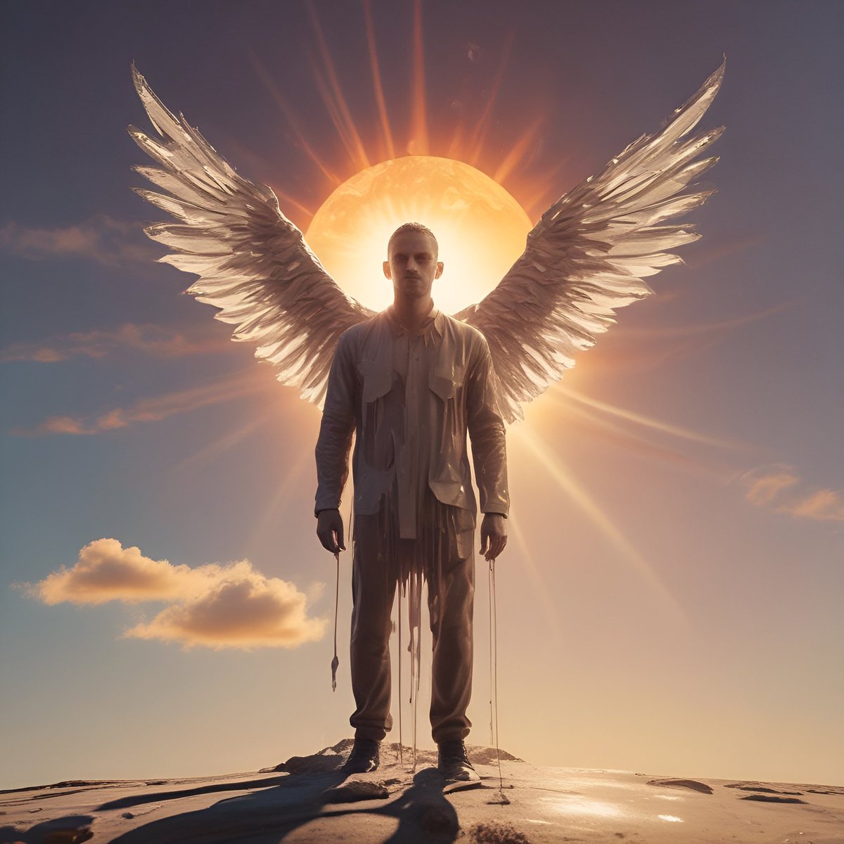 BoudiccaNight's tweet photo. Before they took flight, Daedalus gave Icarus a stern warning: "Do not fly too high, or the sun's heat will melt the wax. Do not fly too low, or the sea's dampness will weigh you down. Stay in the middle course." #GreekMythology #Icarus #Hubris #MythicalLessons #AncientWisdom https://t.co/lIRNMPeDTi