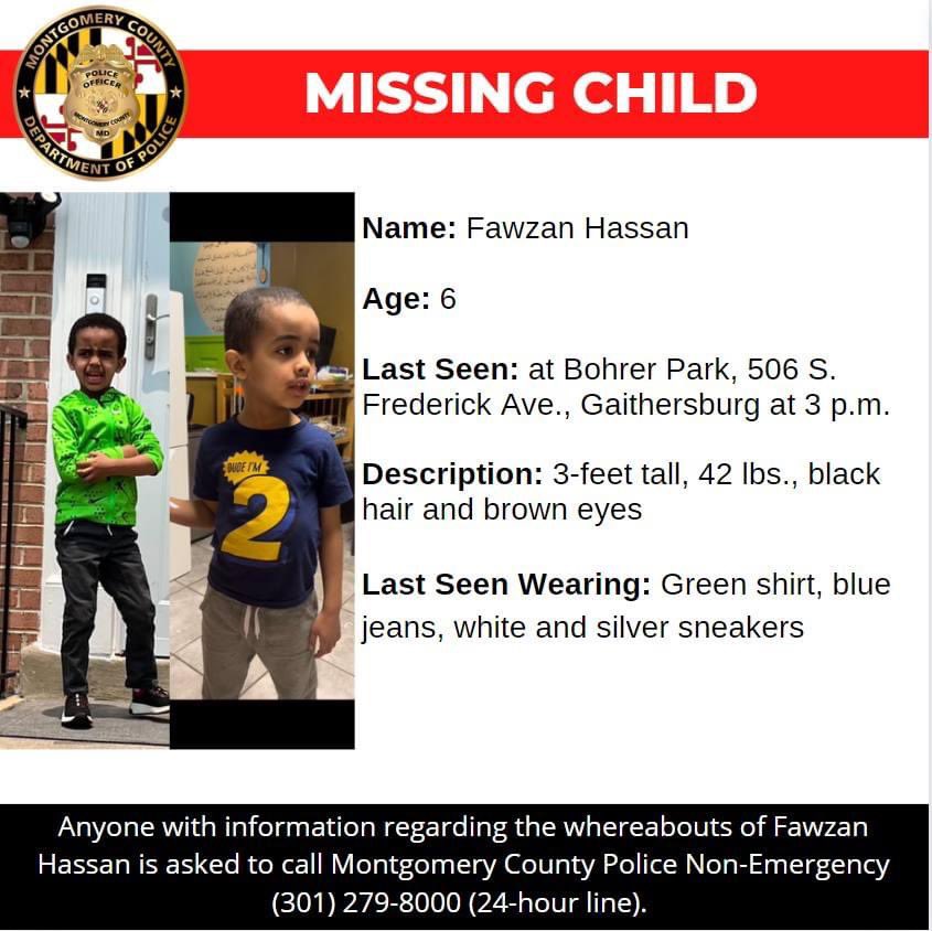 TomSportsWUSA9's tweet photo. Heartbreaking. Fawzan Hassan has been missing for over 24 hours now. If you have any information, call police https://t.co/PACdFykCpm