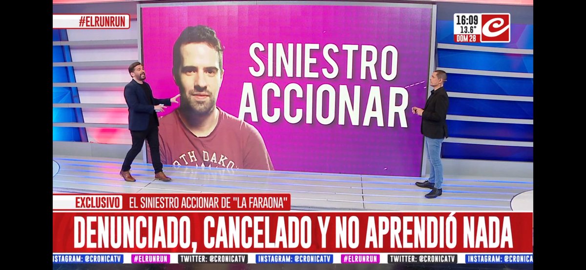 En crónica le están dando a la faraona por comentarios sacados de contexto. Estaría bueno que aclaren por qué lo denunciaron y en qué quedó la denuncia, ah no claro no les conviene el titular de Martin Cirio inocente. Patéticos amarillistas