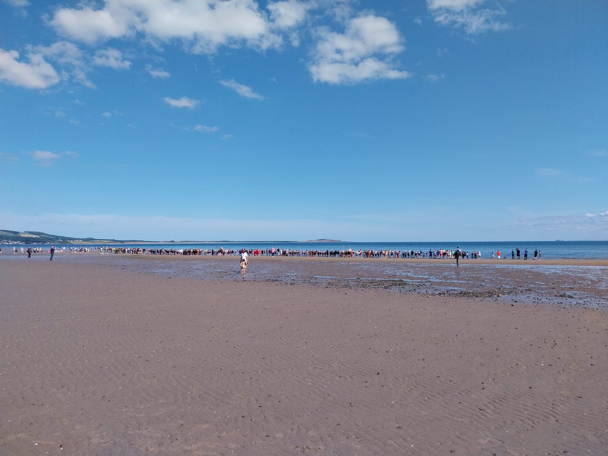 Well done to all the hundreds of swimmers who today in Leven set a record for a linked dip. It was quite something to see!