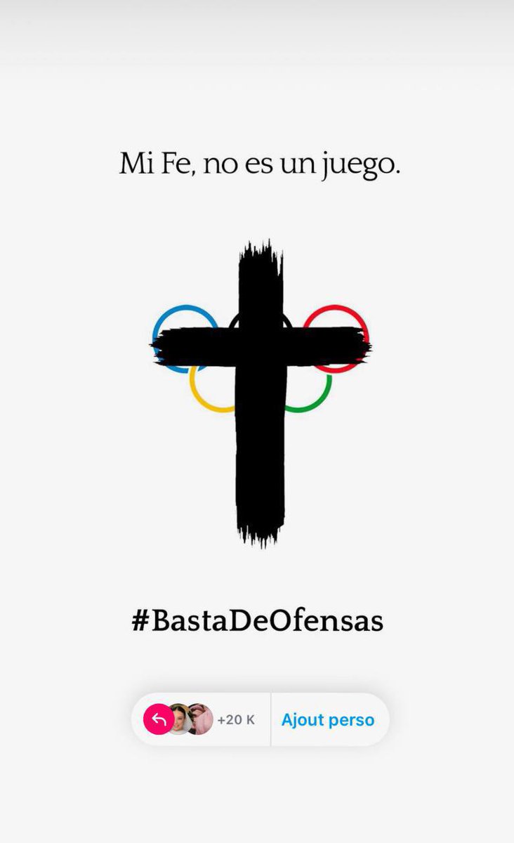 Frontieresmedia's tweet image. 👉 « Ma foi n’est pas un jeu » : ce slogan a déjà été partagé des dizaines de milliers de fois sur Instagram par des espagnols et des latino-américains en réaction à la cérémonie d’ouverture des JO de #Paris2024 .