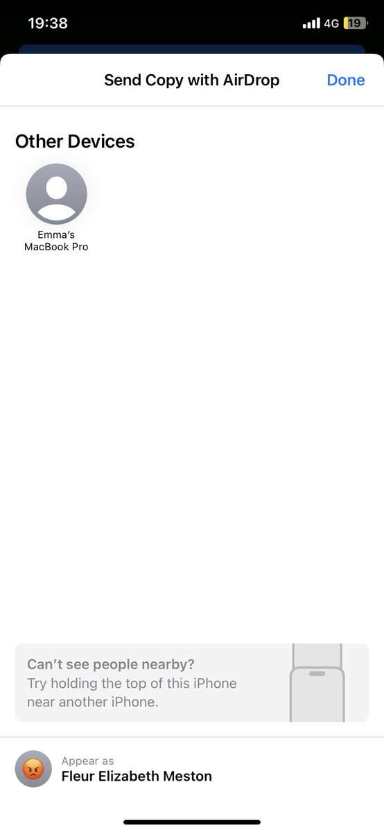 Woman opposite me on the train is playing videos out loud on her laptop and she’s available on airdrop… Enjoy this article, Emma!