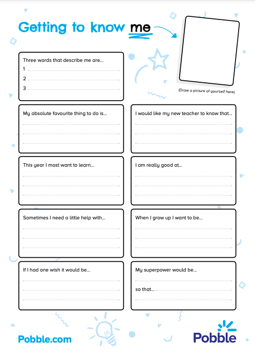 HeyPobble's tweet photo. To help you get to know each personality in your class, we’ve created a free activity sheet. It's full of simple tasks allowing you to get an overview of each child’s likes, worries, skills and emerging personalities. Grab yours here: https://t.co/XgPuJo0s6Y https://t.co/90JzHVfkAz