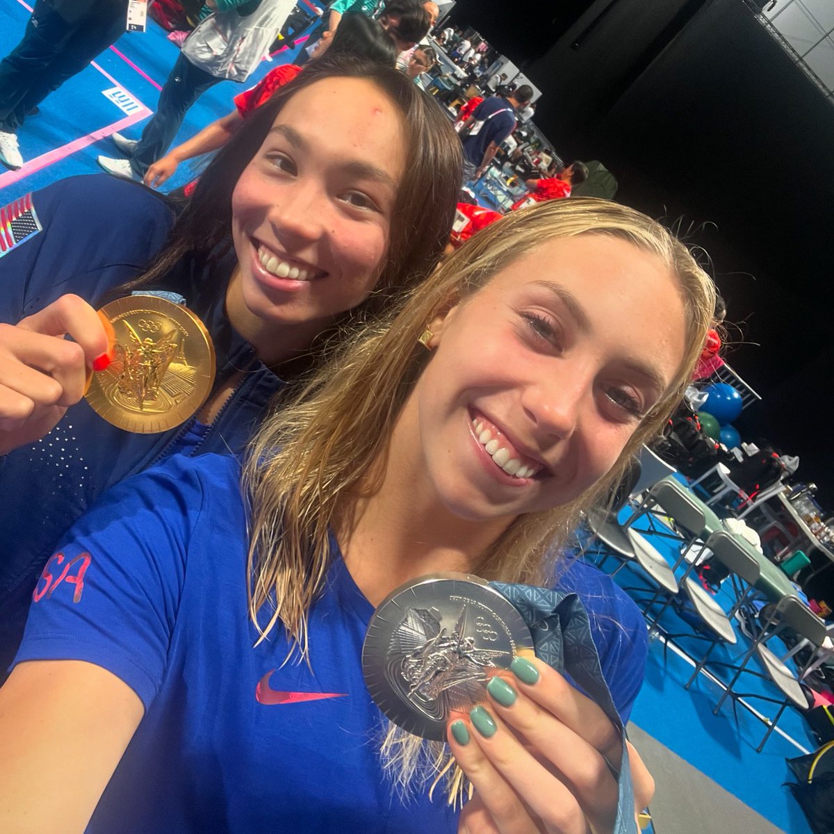 Maybe the real medals are just the friends we’ve made along the way 😌

(And Olympic medals. Those are real too.)

<a href="/TeamUSA/">Team USA</a> | #Paris2024