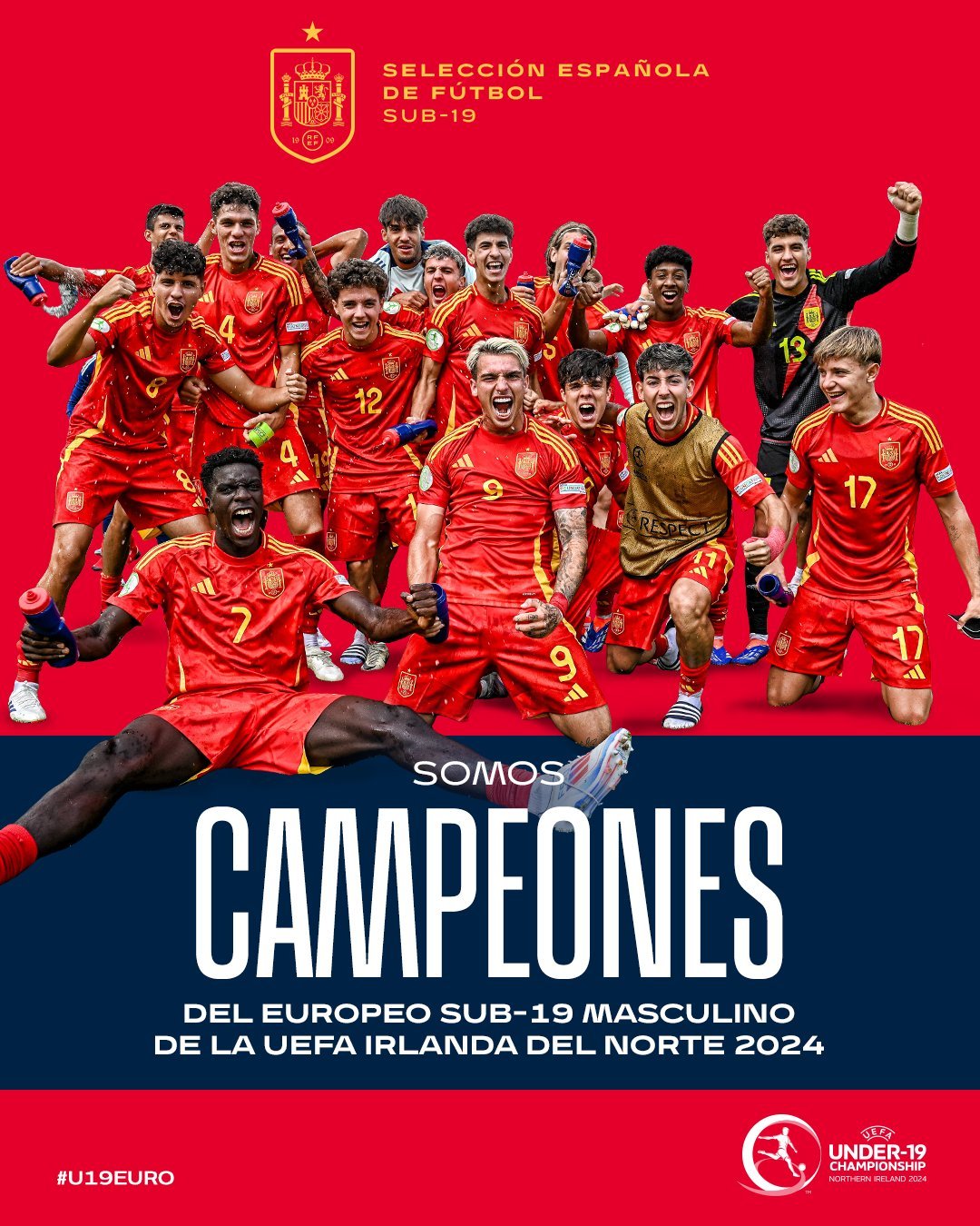Barça Buzz on X: "🇪🇸: Dani Rodriguez and Spain U19 are proclaimed as  Champions of the Euro U19 after beating France U19 2-0 in the final.  https://t.co/SLXjfNJtHP" / X