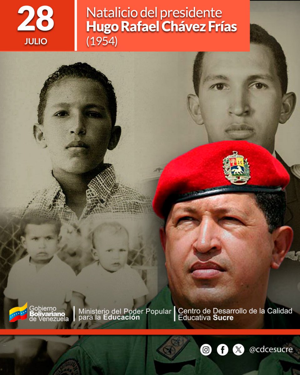 #28J

¡Hugo Chávez, El Comandante!

Símbolo de una revolución que promete justicia social y soberanía nacional. Su proyecto bolivariano, inspirado en el libertador Simón Bolívar, busca forjar una nueva Venezuela, más equitativa y menos dependiente de las potencias extranjeras.
