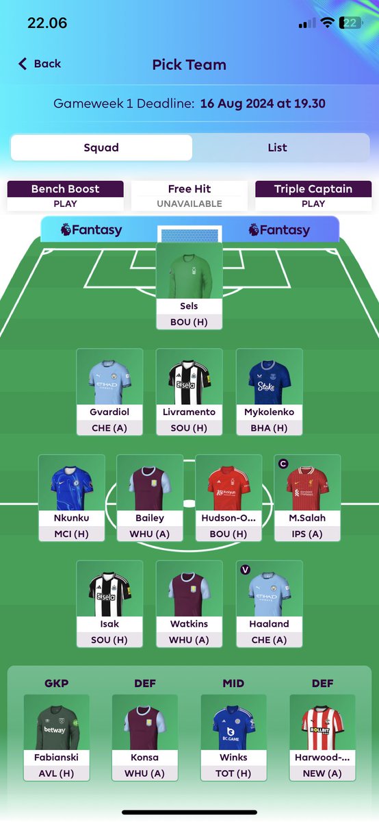 1887Villy's tweet photo. @FPL_Harry Current draft, 0 in the bank https://t.co/w0HJkxHill