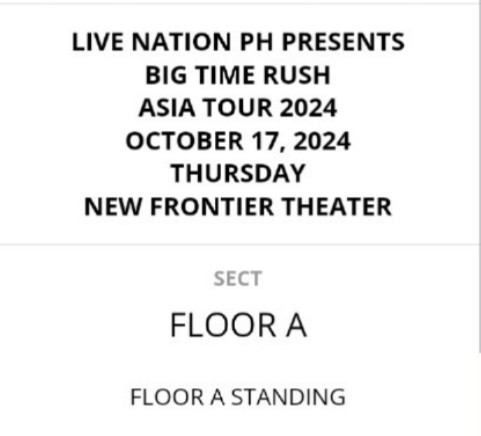 iveedea's tweet image. Looking forward to these🙂
#BigTimeRush #TateMcRae #LiveNationPH