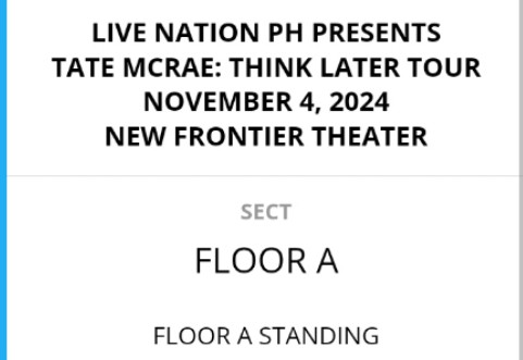 iveedea's tweet image. Looking forward to these🙂
#BigTimeRush #TateMcRae #LiveNationPH