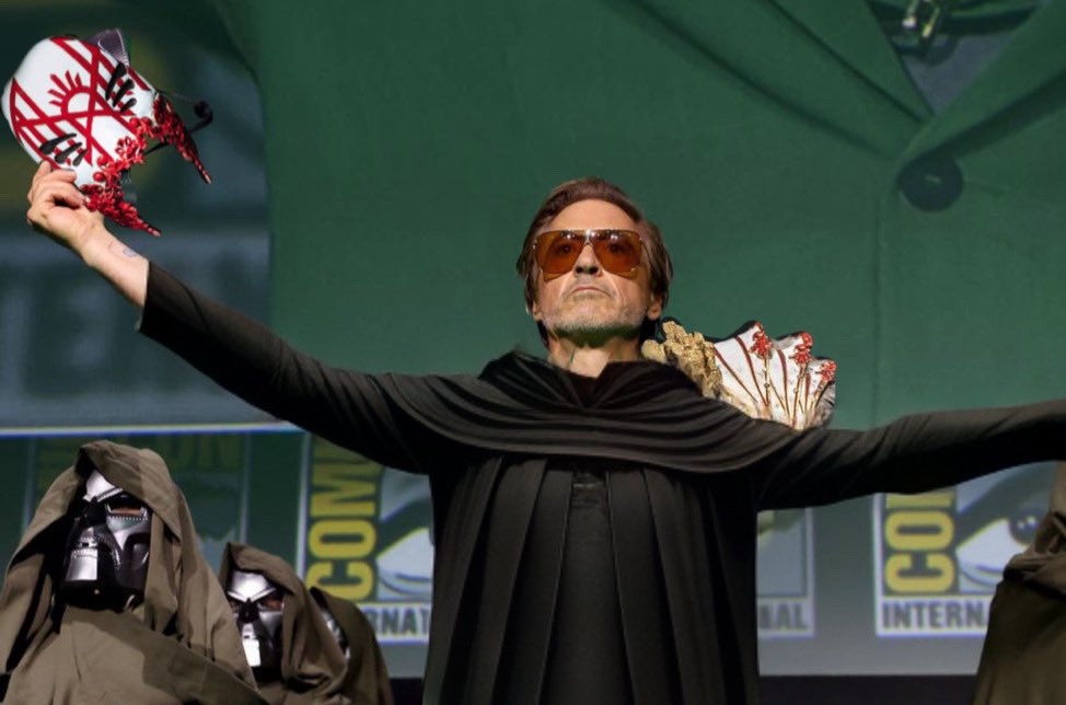 MarcosSOTS's tweet photo. OH MY GOD ROBERT DOWNEY JR. JUST REVEALED THAT HE’S VESSEL FROM SLEEP TOKEN https://t.co/vPFQoYjGcl
