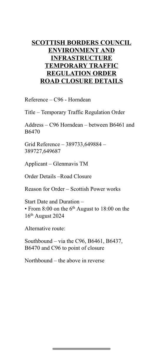 jamesan34033763's tweet photo. Road diversion information. https://t.co/H7loeJmnyu