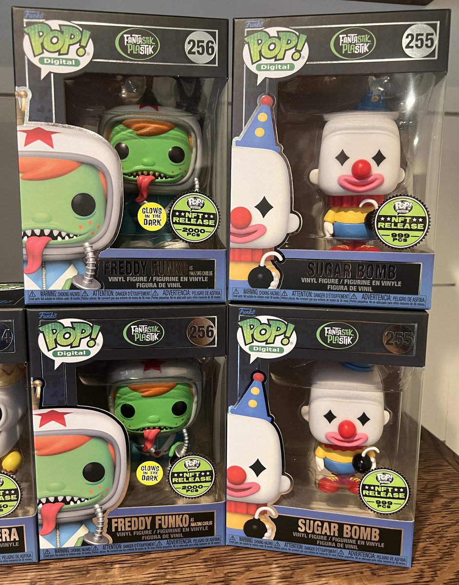 wildfortoys's tweet image. @Dropppio delivery! 📦🚚  Love these physical Pops! from the “Fantastik Plastik Series 2” NFT drop! Happy they arrived damage free. #Funko #FunkoPop #FunkoPopDigital #NFT #collectible #WildForToys #FantastikPlastik