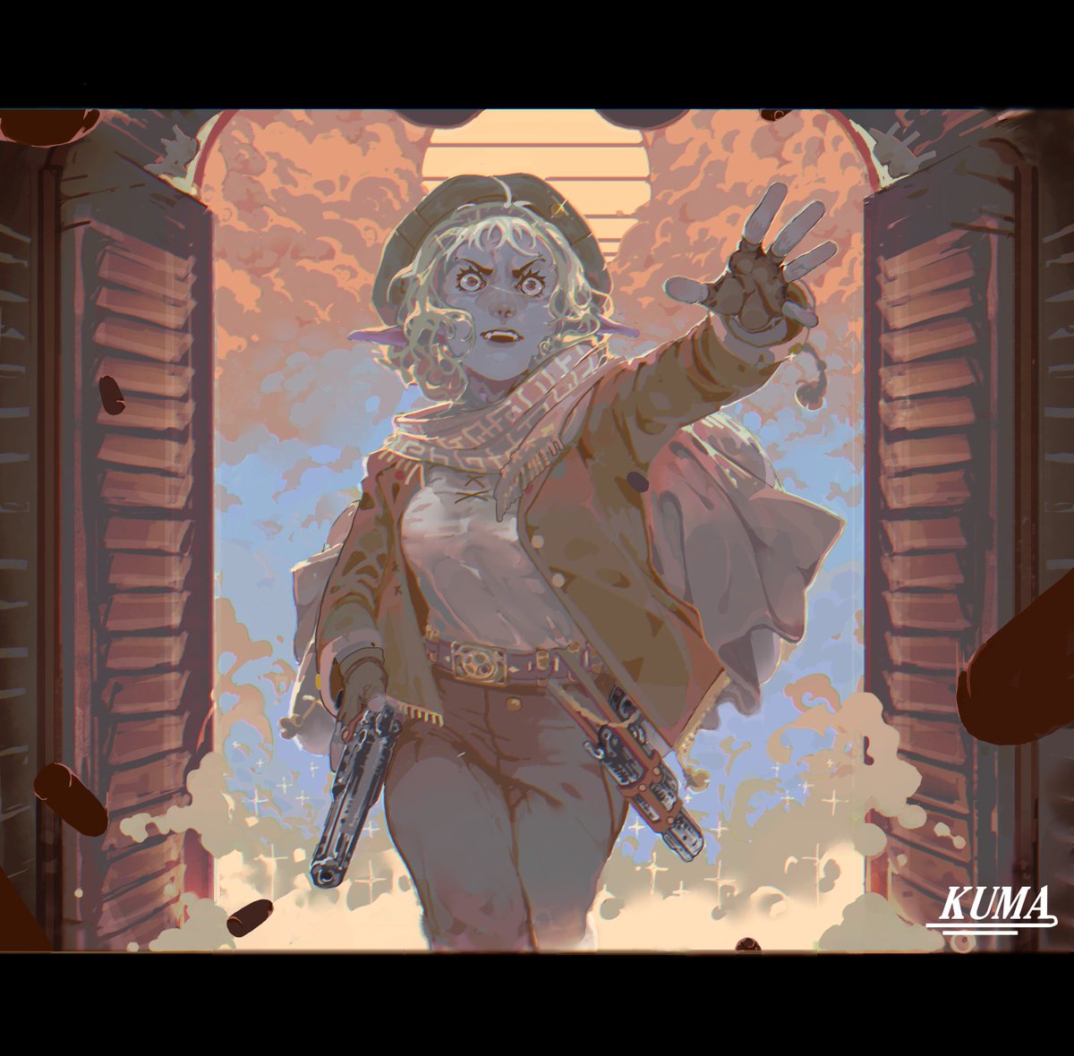 remade an old commission work of mine, bummer i couldn't find the original client, bet they would like to see it 🐊
original piece bellow