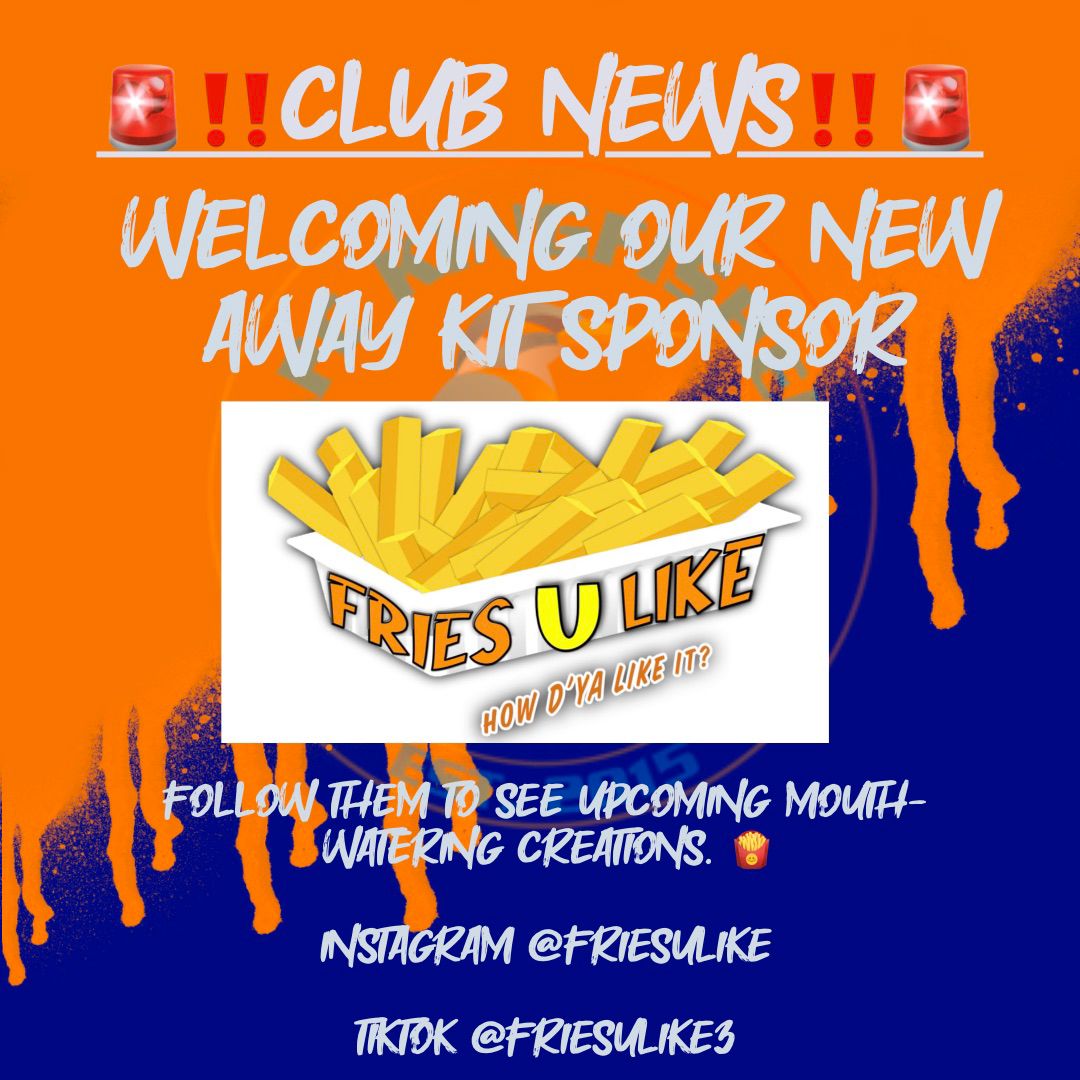 🎉 Welcome @friesulike to AFC Kingfisher! 🍟 Excited to have their delicious dirty fries at our matches. Follow them on IG @friesulike and TikTok @friesulike3. Here’s to a tasty partnership and a great season ahead! 🙌⚽️