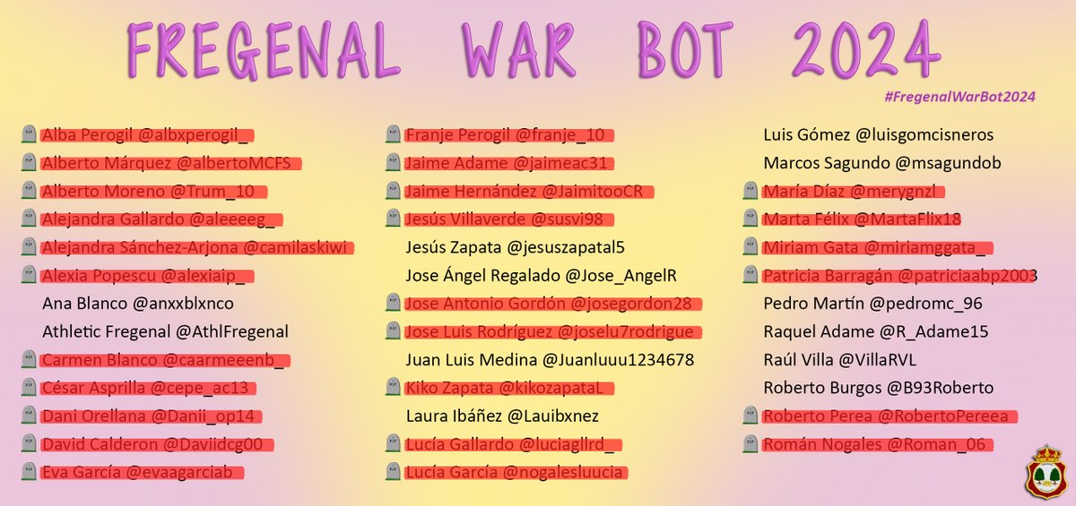 FREGENAL WAR BOT tweet media