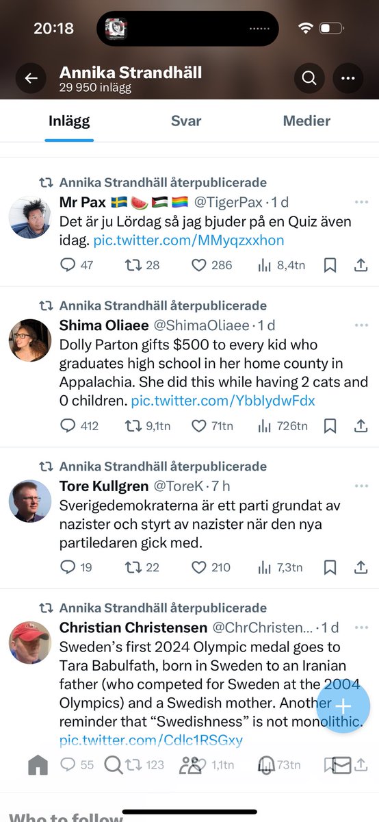 Det säger något om Strandhälls egna nivå när dessa två överflödiga och repiga skivor får X algoritmen att spamma mitt flöde.