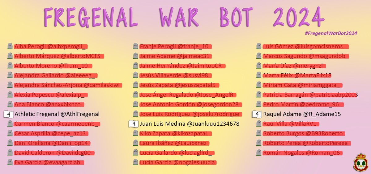 FREGENAL WAR BOT tweet media