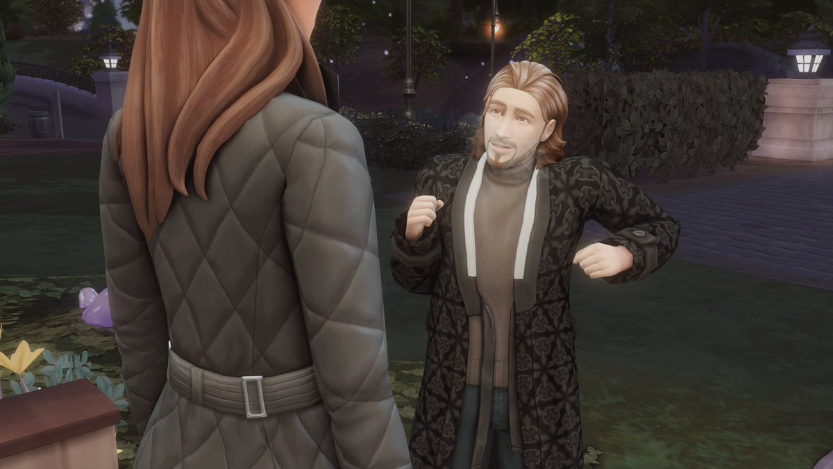 He had a small conversation with his little girl, because she did not let him enter the house since she was not ready to confess that she dates and lives with a vampire.