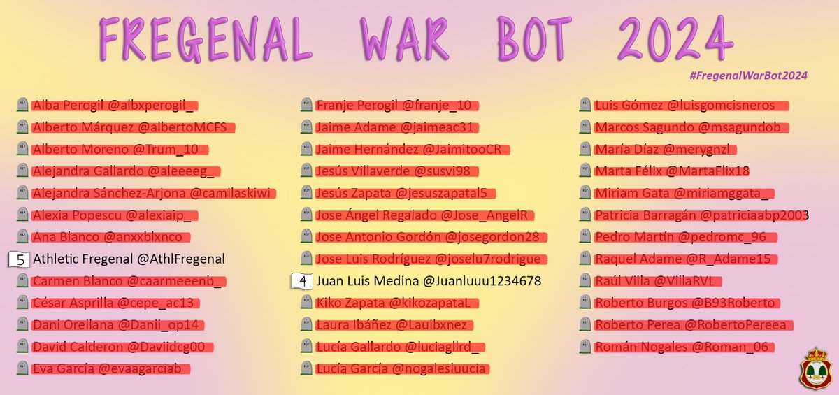 FREGENAL WAR BOT tweet media