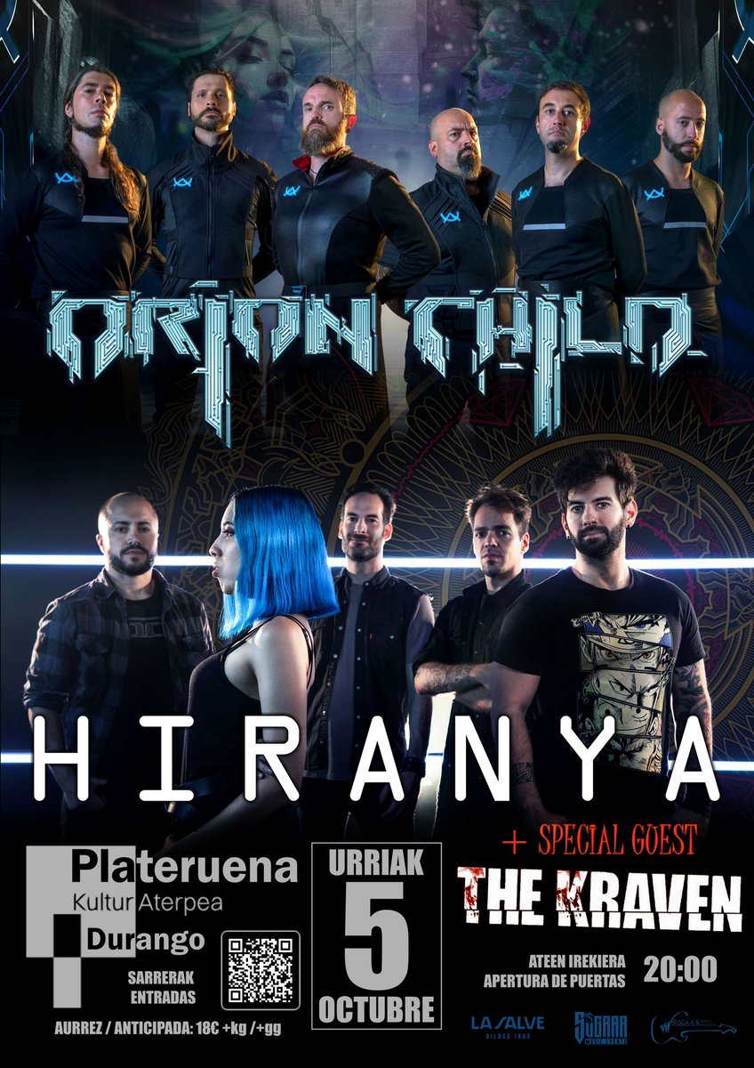 💥PRESENTACIÓN OFICIAL💥

¡Por fin damos el pistoletazo de salida a la gira de 𝐀𝐄𝐒𝐓𝐇𝐄𝐒𝐈𝐒 y que mejor lugar que <a href="/Plateruena_K_A/">Plateruena Kultur Aterpea</a> de Durango acompañados de <a href="/hiranyaofficial/">Hiranya</a>
y The Kraven!

🎟️ Venta aquí👇🏻 entradium.com/events/orion-c…