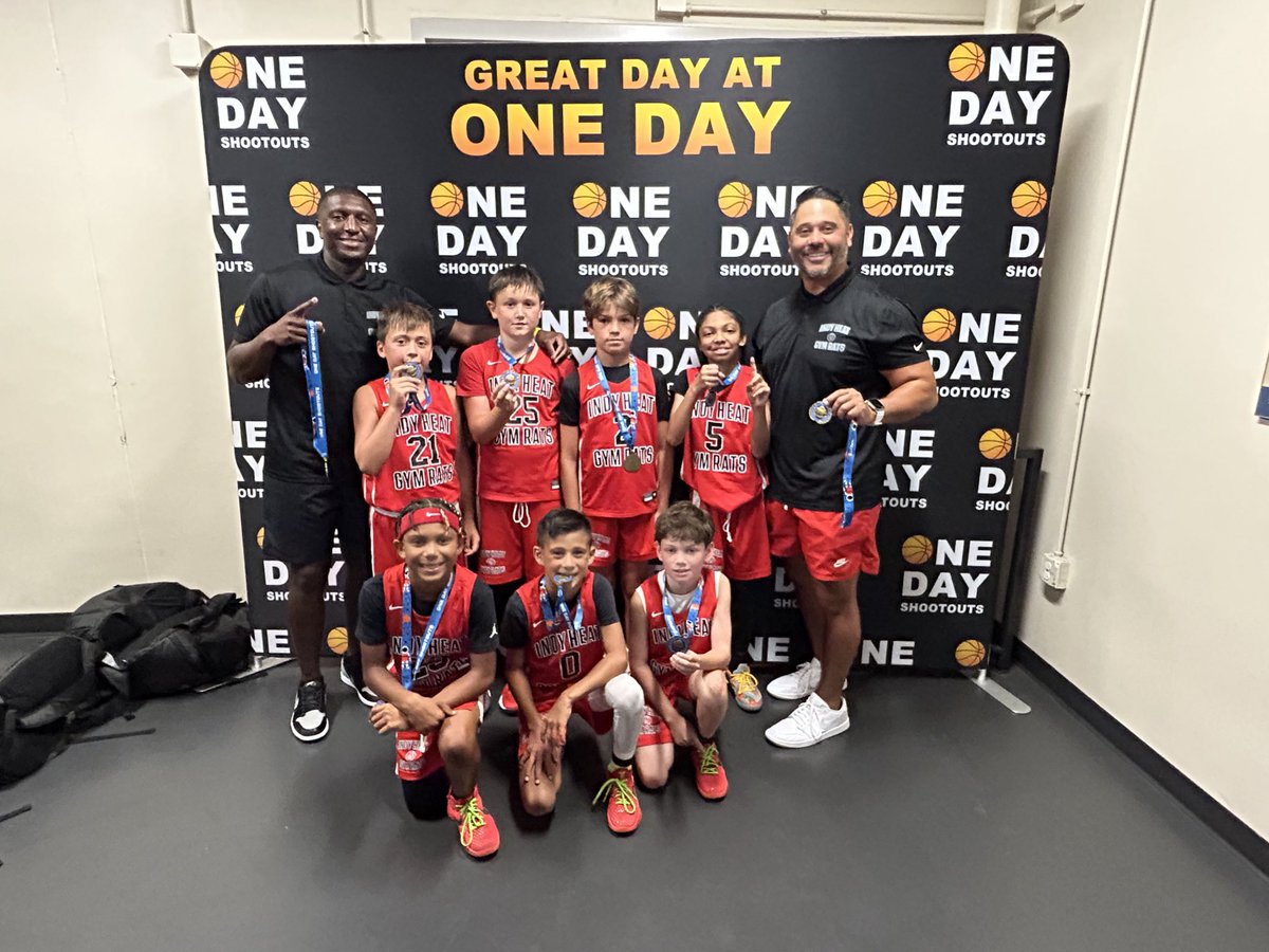 OneDayShootouts's tweet photo. 🏆Congrats to Indy Heat - Gym Rats Northwest 2032, 4th Boys Red Champion at today's Last Dance Championship.

☀️NEXT UP: August Shootouts every Sat/Sun. Register at:
https://t.co/voqG6sqLV5 https://t.co/AluMi5Q86K