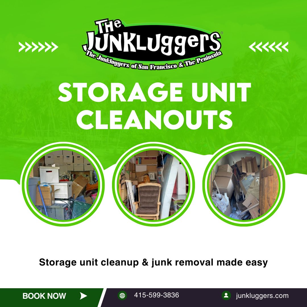 sfjunkluggers's tweet image. 🚛 Time for a Storage Unit Cleanout? We'll help you clear out the clutter responsibly! ♻️ #StorageCleanout #Declutter #WasteManagement #EcoFriendly #CleanSpace