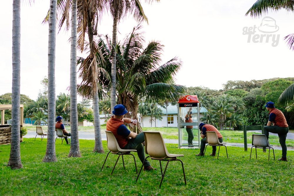 GetTerryNow's tweet image. I was annoyed with this bloke hogging the only payphone on the island! 🤬

However it gave time for people watching and I was suitably impressed with everyone's head attire. 

Everything turned out alright when I realised I could still use my mobile phone. 🥳

#lordhoweisland