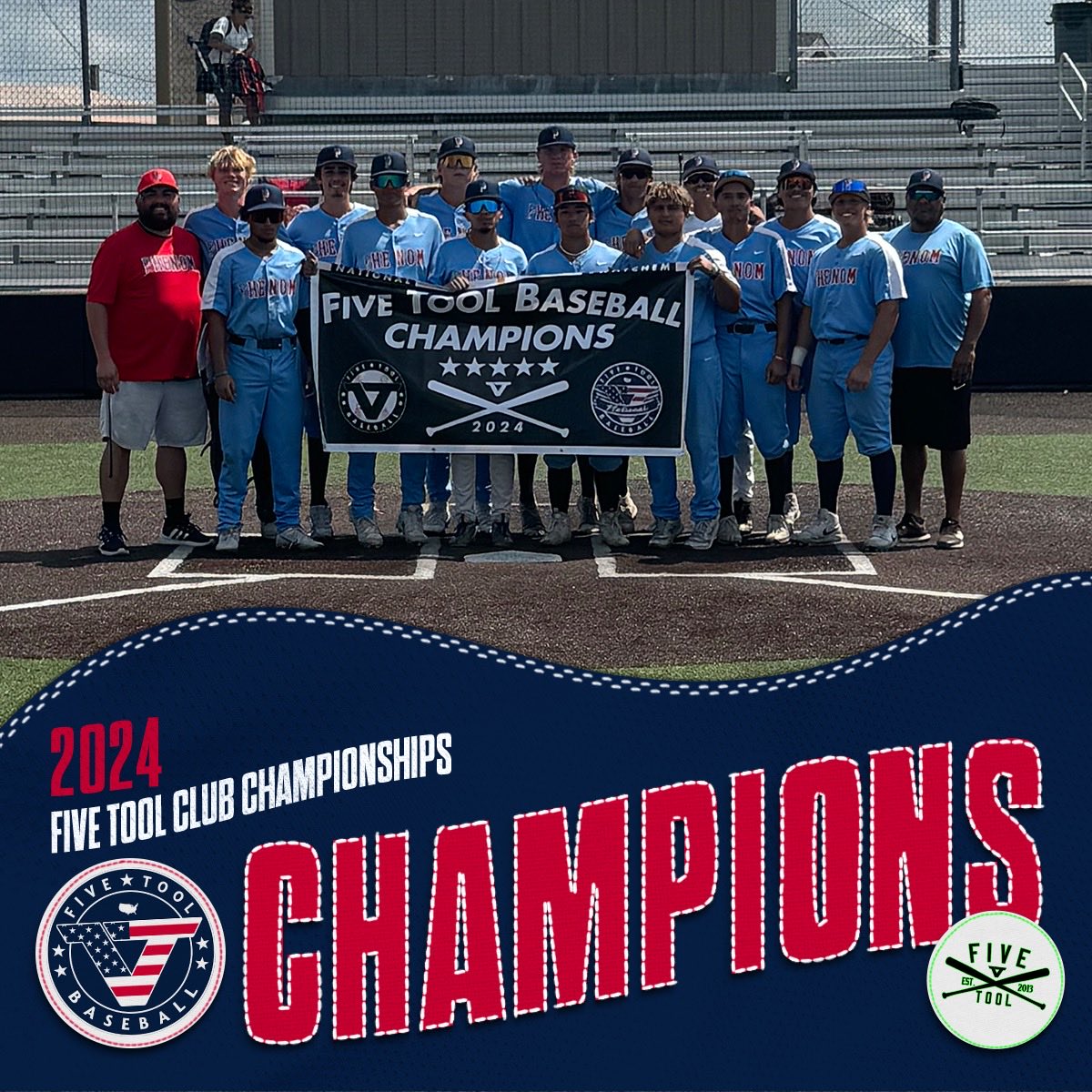 âFive Tool Texasâ (@fivetooltexas) on Twitter photo đCHAMPIONSđ
Congrats to <a href="/PhenomCtx/">Phenom Baseball CTX</a> 18U American on winning the 18U National Division of the <a href="/FiveTool/">Five Tool Baseball</a> Club Championships!
#WatchEm đCHAMPIONSđ
Congrats to <a href="/PhenomCtx/">Phenom Baseball CTX</a> 18U American on winning the 18U National Division of the <a href="/FiveTool/">Five Tool Baseball</a> Club Championships!
#WatchEm