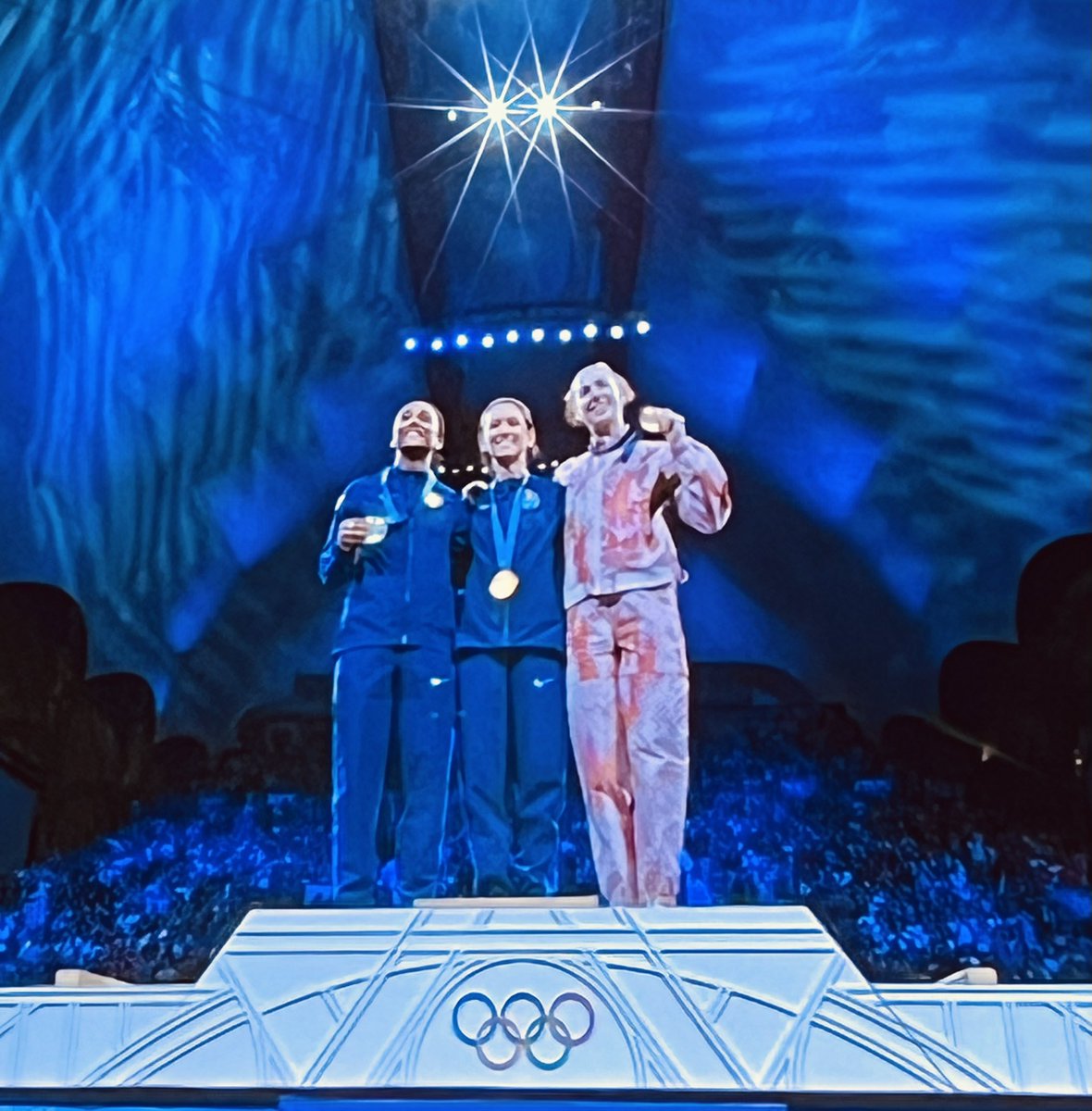 #PARIS2024 #podium <a href="/cbcsports/">CBC Sports</a> <a href="/CBCOlympics/">CBC Olympics</a> <a href="/cbcgem/">CBC Gem</a> Eleanor Harvey receives #TeamCanada second medal of the #2024Olympics in #fencing