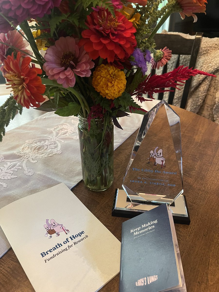 Laura Stabile, PhD (@lpstabile) on Twitter photo What an incredible honor to receive the Libby Do Award at the <a href="/Libbys_Lungs/">Libby’s Lungs</a> Breath of Hope Fundraiser held last night at the beautiful Priory Hotel in Pittsburgh. Grateful to be a part of such a meaningful event for the fight against lung cancer. What an incredible honor to receive the Libby Do Award at the <a href="/Libbys_Lungs/">Libby’s Lungs</a> Breath of Hope Fundraiser held last night at the beautiful Priory Hotel in Pittsburgh. Grateful to be a part of such a meaningful event for the fight against lung cancer.