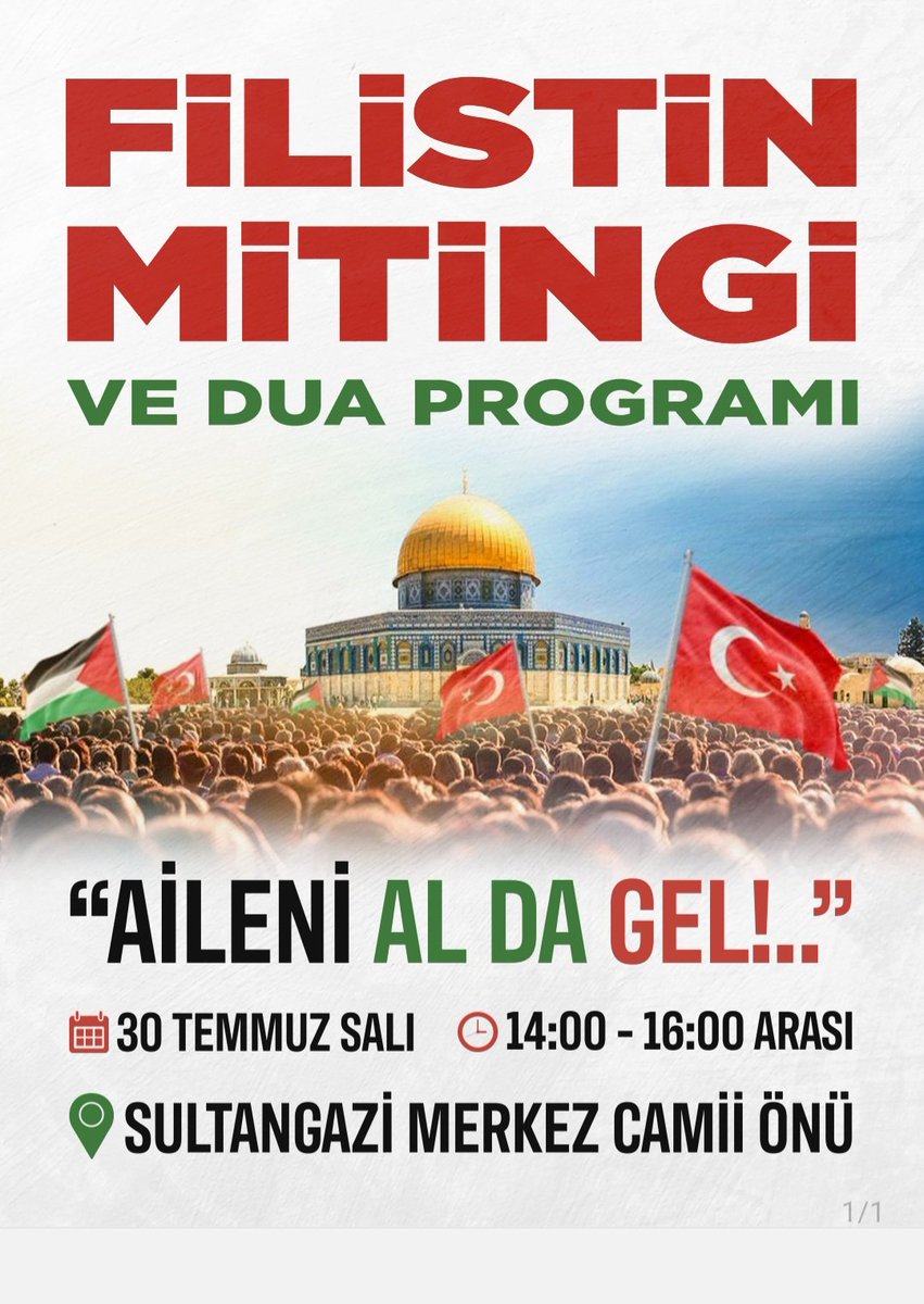FİLİSTİN MİTİNGİ.