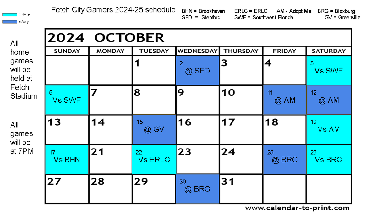 FetchCity's tweet photo. Your 2024-25 Fetch City Gamers Football Club Schedule https://t.co/Nt0GjsAJ1a
