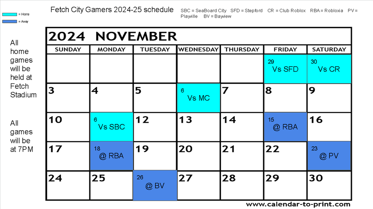FetchCity's tweet photo. Your 2024-25 Fetch City Gamers Football Club Schedule https://t.co/Nt0GjsAJ1a
