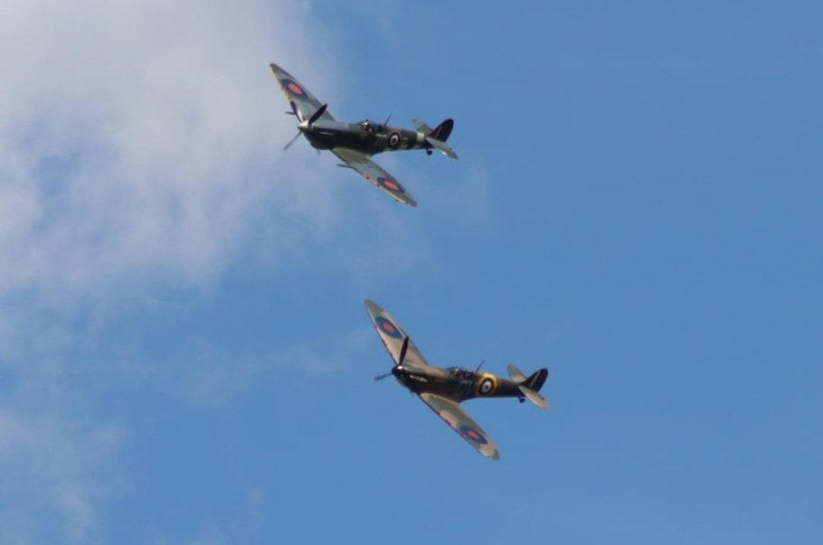 RCTAM94th's tweet image. A wonderful day in the sunshine at the museum today, topped off with two formation passes from the Spitfire duo. A huge thanks to ARCo, The Old Flying Machine Company and the pilots for making a lot of peoples day!
