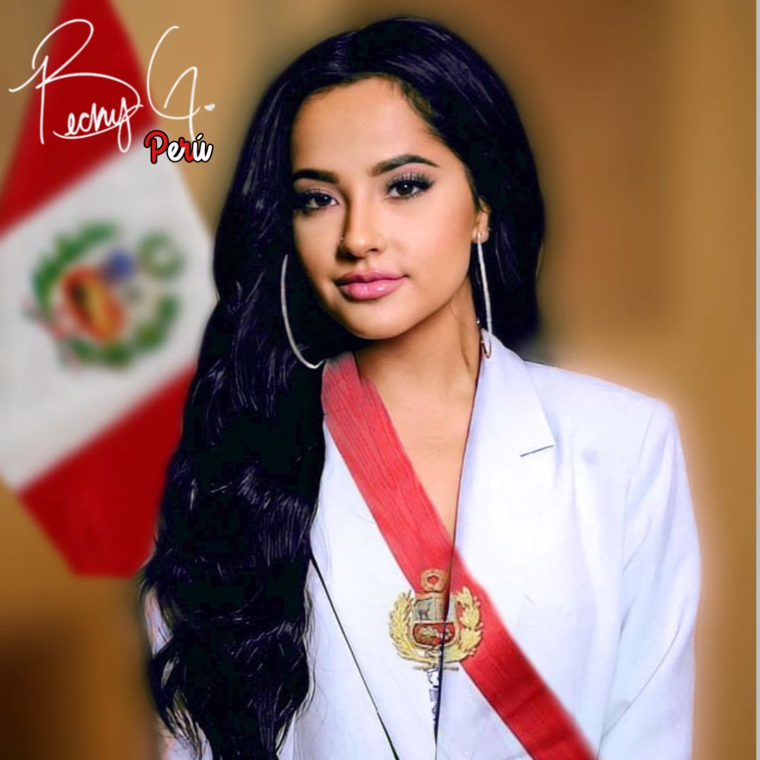 BeckyGPeruvian's tweet photo. Tu presidenta / Mi presidenta 
Dina Boluarte - Becky G https://t.co/qUC5gGhLUe