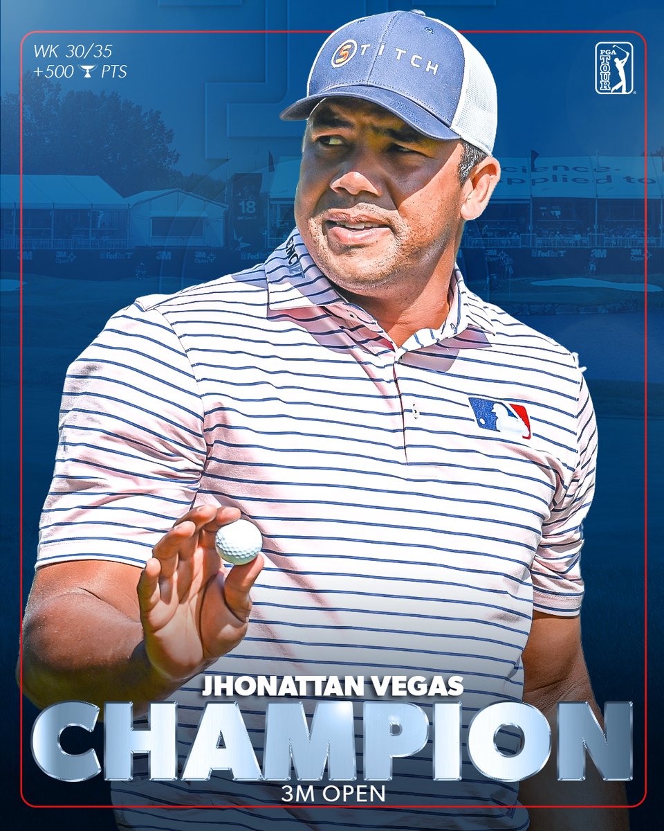 First win in 7 years 🏆

<a href="/JhonattanVegas/">Jhonattan Vegas</a> has won the <a href="/3MOpen/">3M Open</a> for his fourth career win on TOUR!