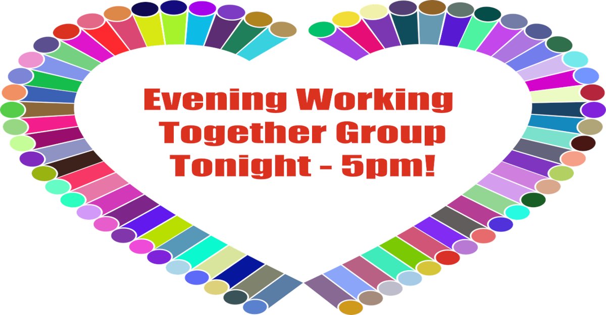 WTG_SPFT's tweet photo. Working Together Group – This evening! 5pm!

All service users and carers welcome.

Come along to see what it’s all about.

Click link:
https://t.co/BMYjbXnprD https://t.co/qPTIG4a1YB