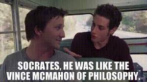 JosephCass_'s tweet photo. @george__mack Niche 2000 American film reference but…at the end of Road Trip the smart guy teaches the other guy about Ancient Philosophy in 46hrs by using a topic they both understood as a proxy - Wrestling.

The other guy passes his test the next day, so there’s your proof of concept. https://t.co/Y5C3wHVXwP