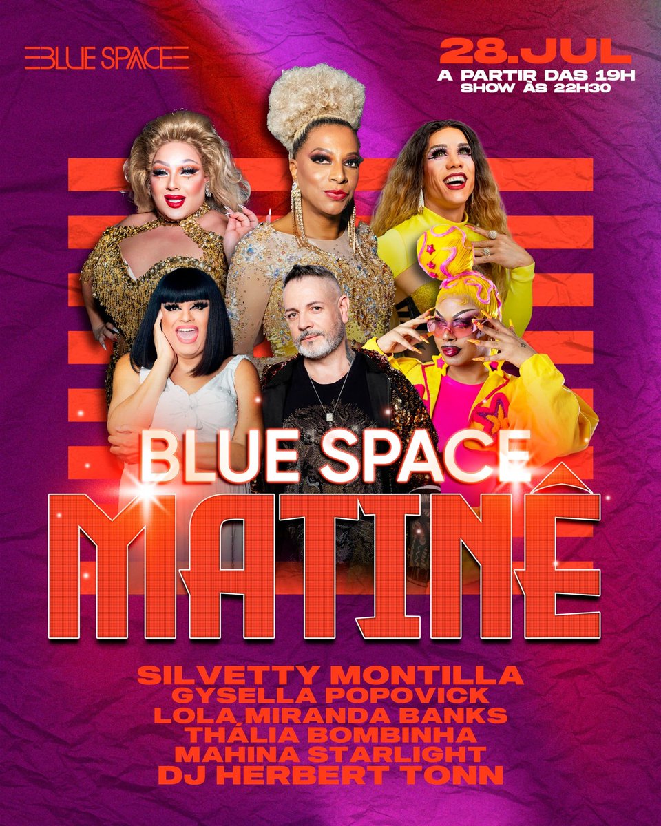 Hoje, a partir das 19h - MATINÊ BLUE SPACE

Show às 22h30.

Com nome na lista: 20 primeiros VIP, os demais $ 20 entrada até 21h: bit.ly/3IUHDrx

Rua Brigadeiro Galvão, 723 - Barra Funda - São Paulo - SP (Metrô Marechal Deodoro)