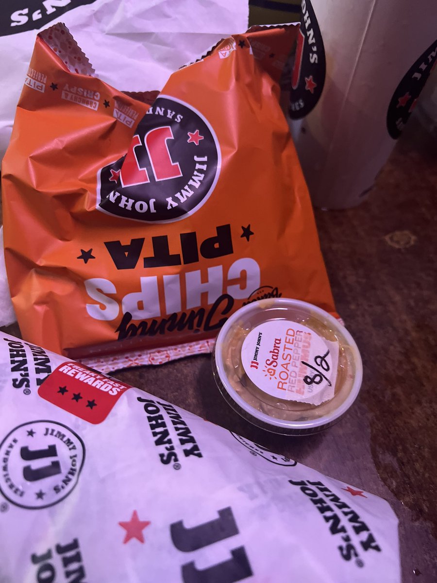 Not <a href="/jimmyjohns/">Jimmy John’s</a> charging $17 for a wrap and this much hummus.  It’s not even full. 😂