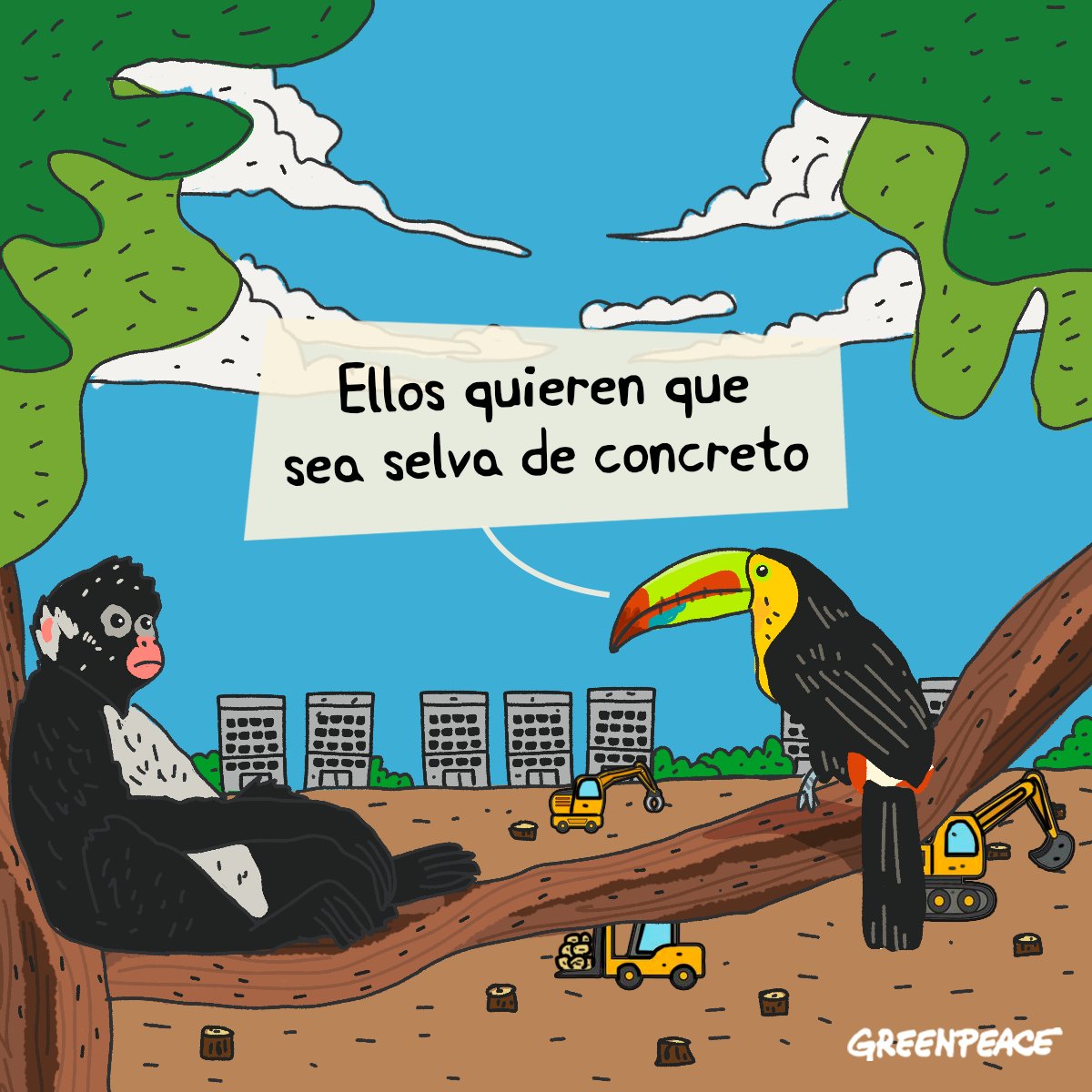 🦜 ¡Las especies de la Península de Yucatán están en peligro!

⚠️ El turismo depredador, la agricultura industrial y la urbanización están dejando sin hogar a miles de especies en peligro de extinción. 🐒

🍃 ¡La Selva Maya debe ser protegida! Únete aquí: act.gp/3SqQvLe